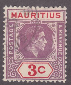 Mauritius 212 King George VI 1943