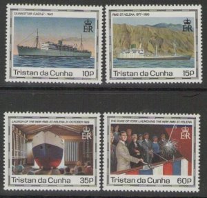 TRISTAN DA CUNHA SG500/3 1990 MAIDEN VOYAGE OF ST.HELENA II MNH