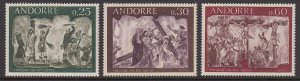 Andorra 185-7 Frescoes MNH