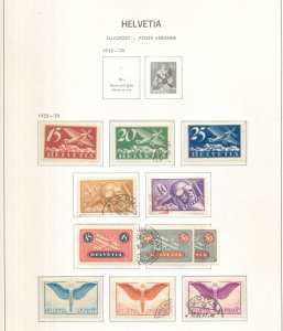 Switzerland 1923/38 Aviation M&U (25 Items) UK2449