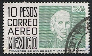 MEXICO 1952 Sc C197  10p Miguel Hidalgo Used VF, cv $20