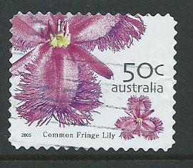 Australia SG 2536 perf 11½  Used Common Fringe Lily