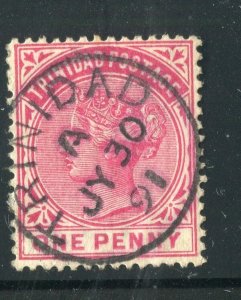 TRINIDAD; 1883 early classic QV issue fine used shade of 1d. value Postmark