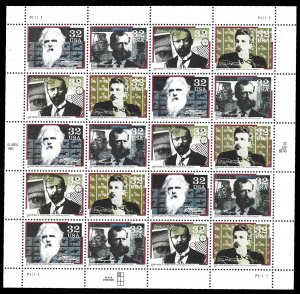 PCBstamps   US #3061/3064 Sheet $6.40(5x4x32c)Pioneers o Communication, (1)