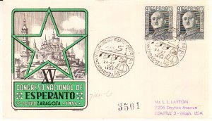 Spain - 1954 Esperanto Congress  in Zaragoza 1954