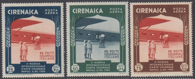 ITALY - CIRENAICA  Arte Coloniale - Posta Aerea Sassone n.A24-A29  MH*