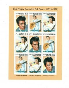 Maldives 1993 - Elvis Presley, Rock N' Roll Pioneer - Sheet of 9v - 1836 - MNH