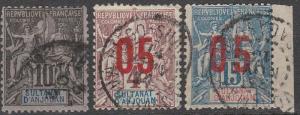 Anjouan #5, 21-2  F-VF Used   CV $9.65  (A8780)