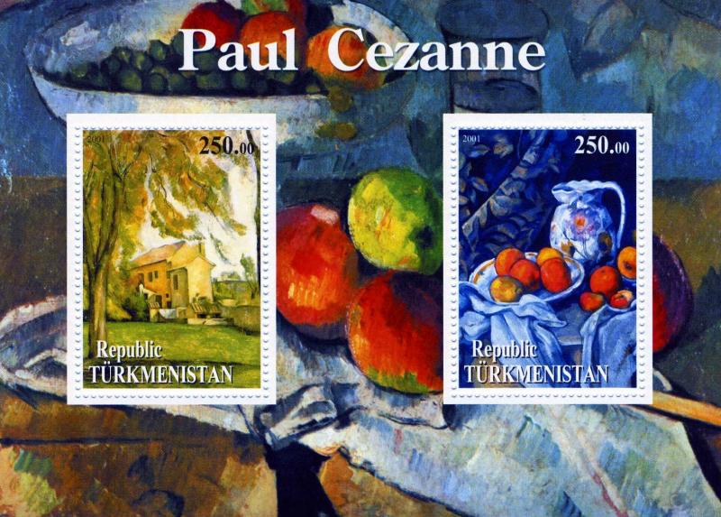 Turkmenistan 2001 PAUL CEZANNE Sheet Perforated Mint (NH)