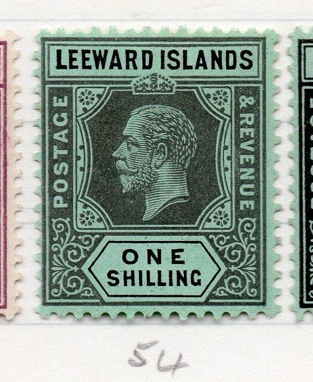 Leeward Islands 1000 Early Issue Fine Mint Hinged 1S. 203472