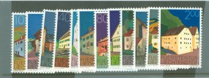 Liechtenstein #638-649 Mint (NH) Single (Complete Set) (Buildings)