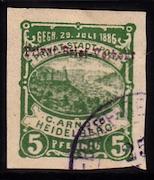 German 19th C. Local Post, Heidelberg #26Bc, CTO, CV 6.00, See Description