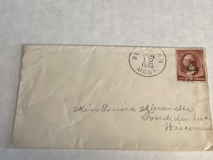 6/12/1884 Bozeman Montana cover to Louisa Alexander in Fond Du Lac Wisconsin