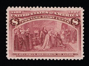 EXCEPTIONAL GENUINE SCOTT #236 MINT OG NH 1893 COLUMBIAN EXPOSITION ISSUE #20360