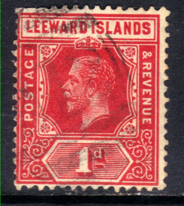 Leeward Islands 1912 - 22 KGV 1d Red used SG 48  ( F1171 )