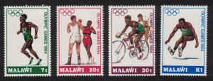 Malawi Cycling Boxing Olympic Games Los Angeles 4v 1984 MNH SG#707-710