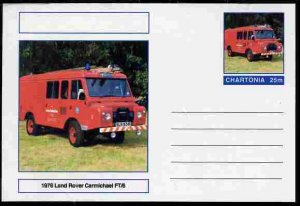 CHARTONIA, Fantasy - 1976 Land Rover Carmichael FT/6 - Postal Stationery Card...