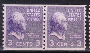 MOstamps - US Scott #842 Mint OG NH Coil Pair - Lot # DS-3604