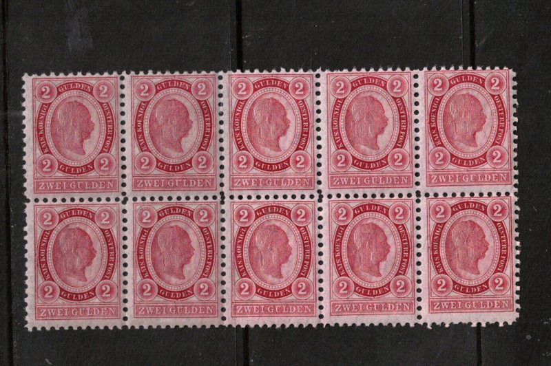 Austria #64 Very Fine Never Hinged Block Of Ten