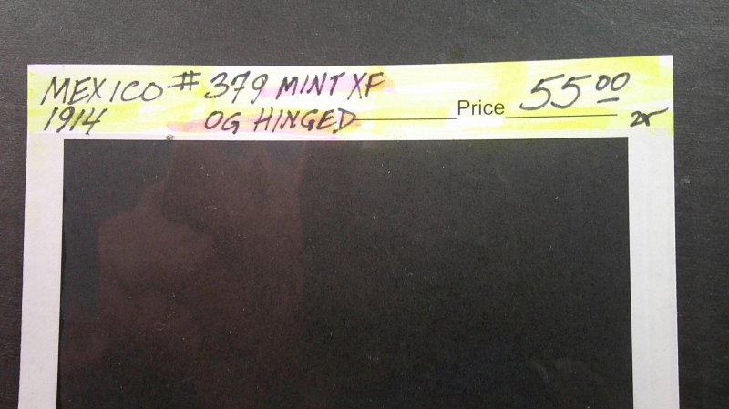 Mexico 1914 Classic Overprint Scott# 379 Unused OG Hinged XF