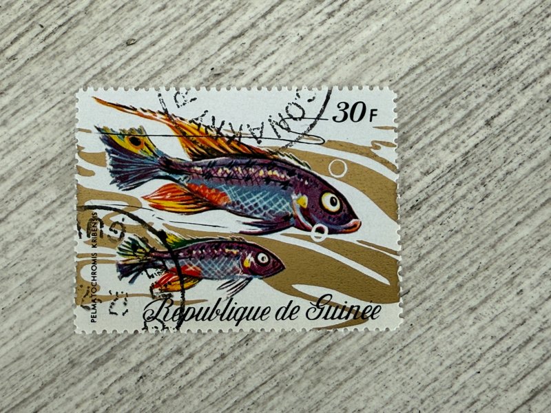 Guinea #575 Used, 30fr, Fish, 2024 SCV.$0.25