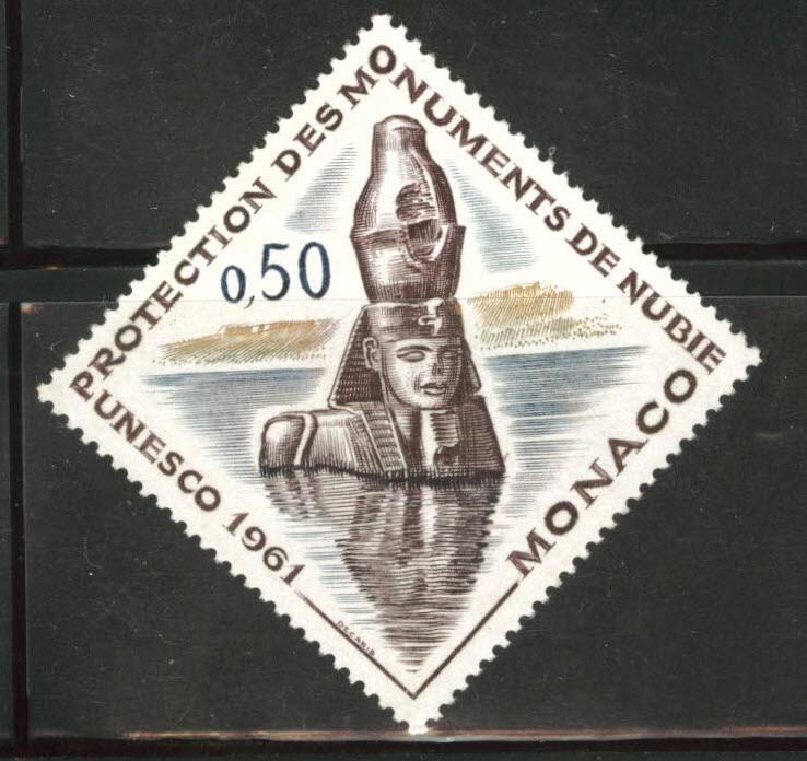 MONACO Scott 494 MH* 1961 UNESCO stamp