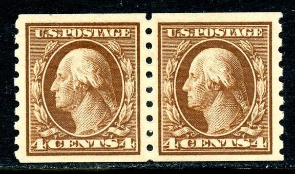 U.S. Scott 395 XF Unused Original Gum Pair w/Grade 90 PSE Cert.