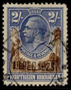 NORTHERN RHODESIA GV SG11, 2s brown & ultramarine, FINE USED. Cat £48.