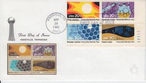 1982 Knoxville World's Fair (Scott 2006-9) Andrews Pl# FDC