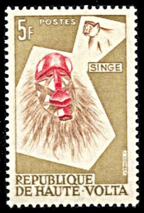 Upper Volta 77, MNH, Monkey Mask