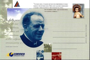 PS-125 ARGENTINA 1999 P STATIONARY RELIGION PADRE MARIO UNUSED