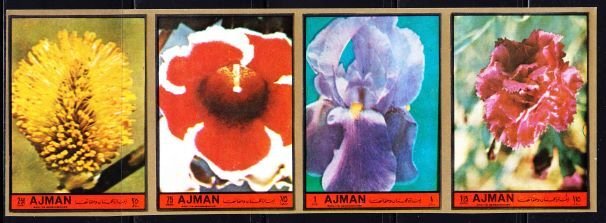 Ajman,  Flowers (MI# 2144B-2147B) MNH