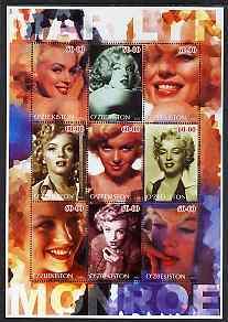 UZBEKISTAN SHEET MARILYN MONROE 