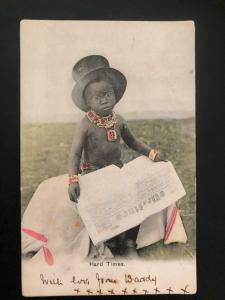 1907 Cape Of good Hope South Africa RPPC Postcard Cover to England Hard time