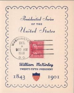 #829 William McKinley Bernet-Reid FDC