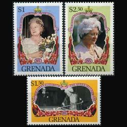 GRENADA 1985 - Scott# 1298-300 Queen Mother Set of 3 NH