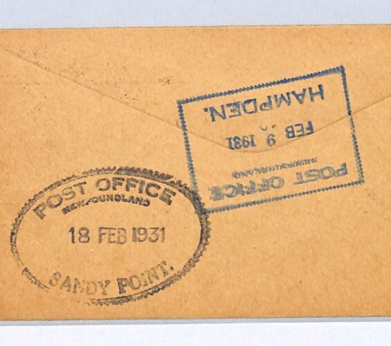 NEWFOUNDLAND Air Mail Cover FIRST FLIGHT St John's Hampden 1931 Canada XW329