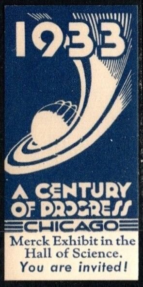 1933 US Poster Stamp A Century of Progress International Exposition Chicago