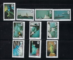 Gambia 677-86 MNH 1986 Statue of Liberty (107)(fe1008)