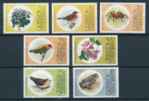 [108815] Grenada Grenadines 1976 Birds Dove Flower Frog Spider Tarantula  MNH