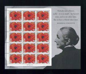 United States 32¢ Artist Georgia O'Keeffe Postage Stamp #3069 MNH Full Sheet