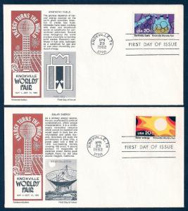 UNITED STATES FDCs (4) 20¢ Knoxville Fair 1982 Aristocrat