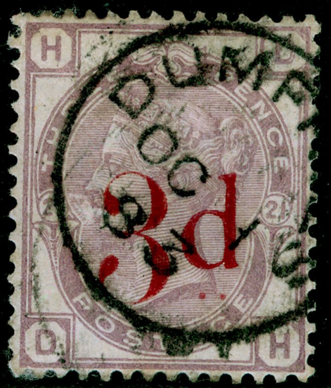 SG159, 3d on 3d lilac plate 21, FINE USED, CDS. Cat £160. DH 