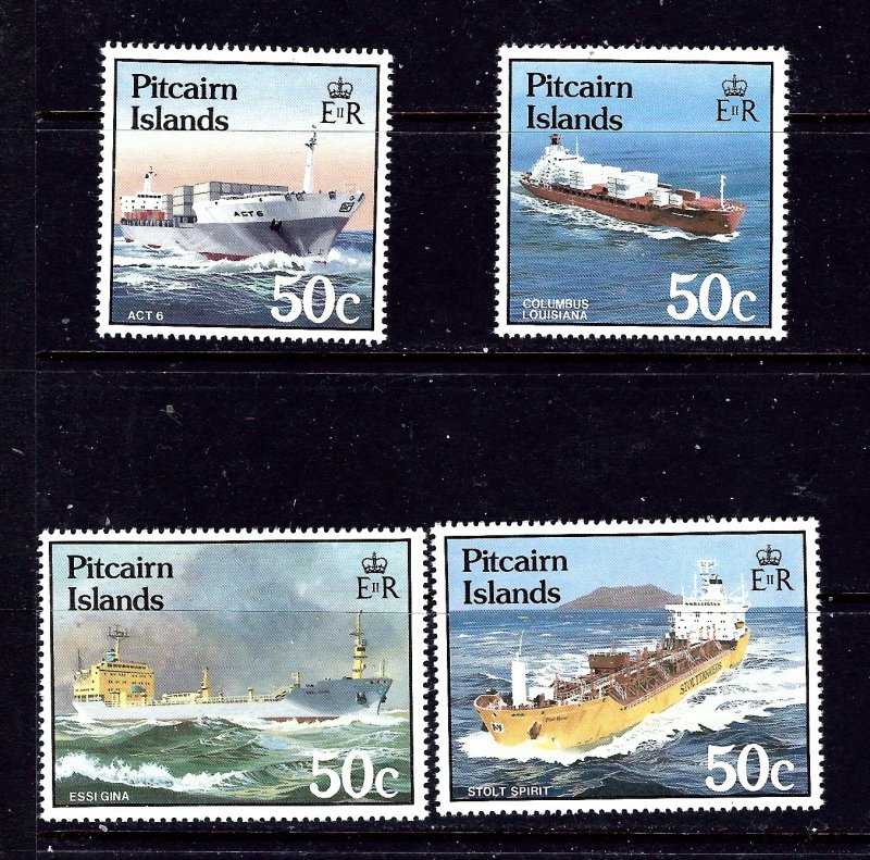 Pitcairn Is 258-61 MNH 1985 Ships