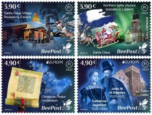 BEEPOST FINLAND - 2022 - Christmas - Perf 4v Set - M N H - Private Issue