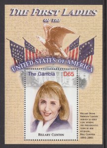 Gambia 3127 First Lady Hillary Clinton Souvenir Sheet MNH VF
