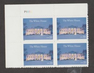 U.S. Scott #3445 White House Stamp - Mint NH Plate Block