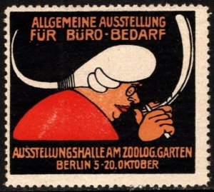 1911 Germany Exhibition Poster Stamp Berlin Office Products Exhibition