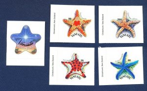 VANUATU - Scott 849-852 ,& 863  - FVF MNH - Starfish, star fish, Christmas- 2004