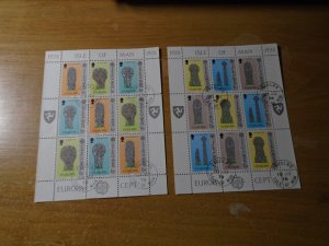 Isle of Man  #  131-36  used    Europa   complete sheet